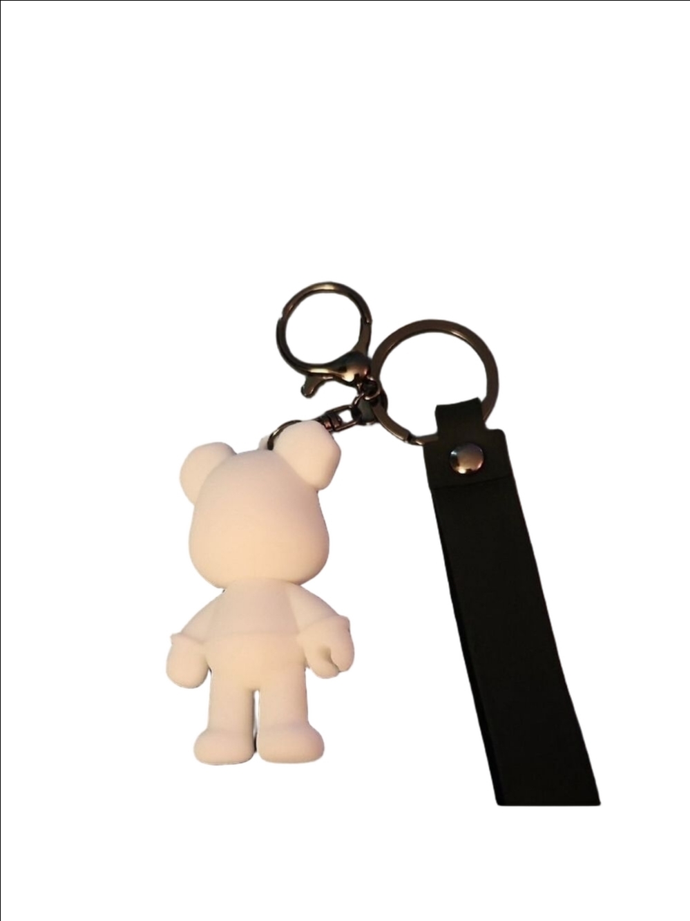 Teddy Bear Black and White Keychain be used as a bag charm - Picture 5 of 9
